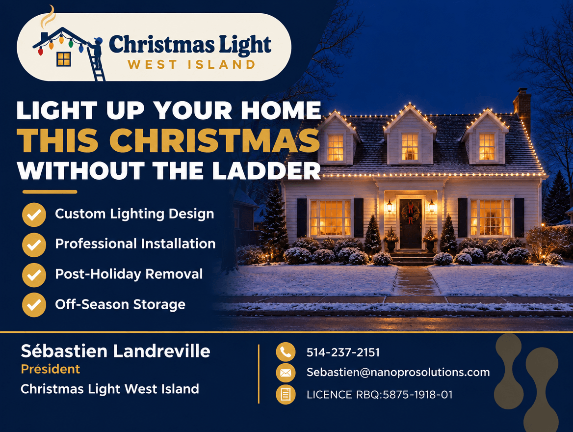 Christmas light installation